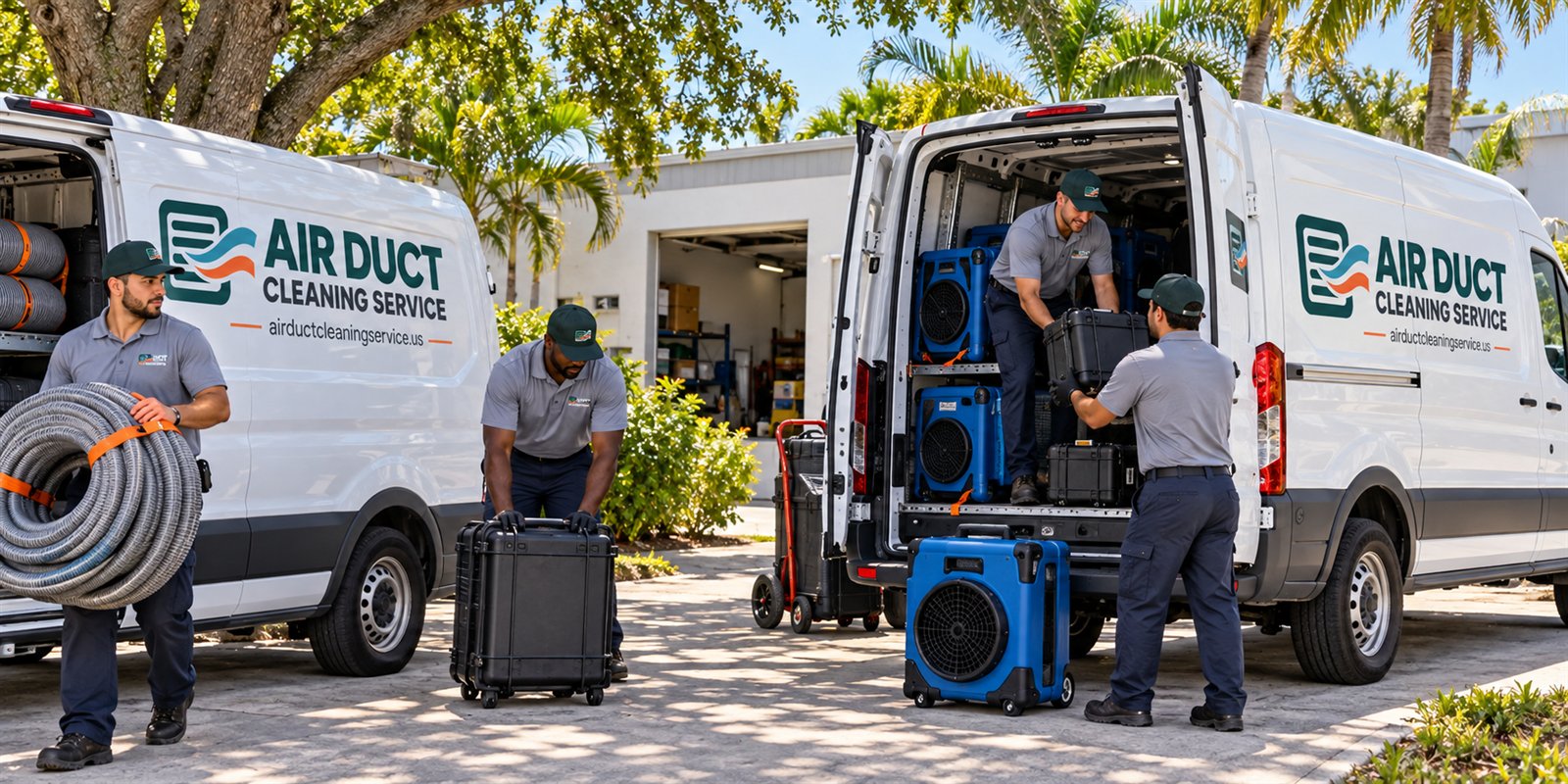 Air Duct Cleaning Service team preparing for dispatch